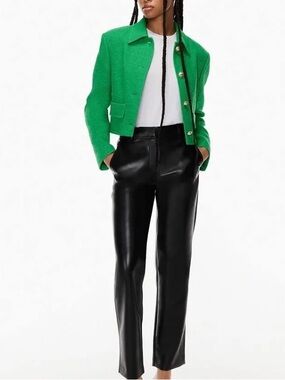 Babaton Black Leather Pants